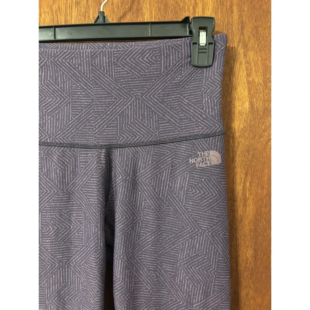 North Face Leggings Womens Small Pattern Activewear Yoga Athletic Pants Purple